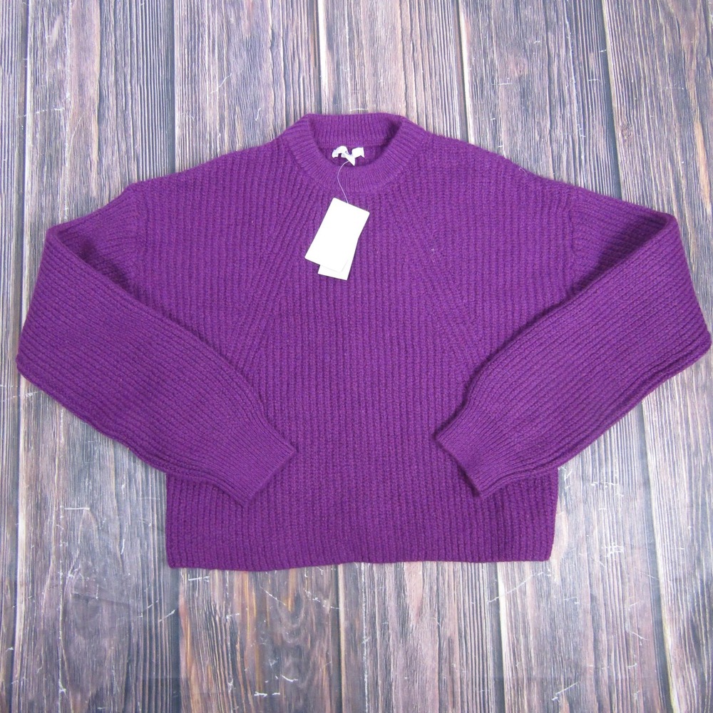 BP. Sweater Womens XXS Purple Ribbed Knit Raglan Crewneck Pullover Nordstrom